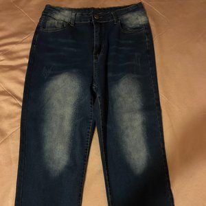 Young Girls Stretch Jean Capris Size 6 Medium